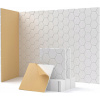 SAMOLEPIACE AKUSTICKÉ PANELY ŠESŤUHOLNÍKY 12 KS 30X30X0,9 CM BIELE ODHLUČŇOVACIE