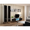 Cama Meble Obývačka VIGO 19, biely mat/čierny lesk