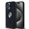 Karl Lagerfeld Liquid Silicone Karl and Choupette Magsafe iPhone 15 Pro Max Black KLHMP15XSCMKCRHK