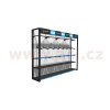 prezentační stěna na oblečení Premium Advanced pro zavěšení bund a kalhot, 4 modul bez předělu, OXFORD (ŠxVxHL = 3400x2300x585 mm)