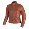 TXR Carmen Lady hnedá (Dámská kožená moto bunda TXR Carmen hnědá je vyrobena z jemné kozí kůže. Má mesh podšívku, krátký zip pro spojení s kalhotami a pásky po bocích.)