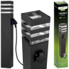 Záhradná LED lampa - stĺpik - E27 - so zásuvkou TAXUS 2 - 60 cm - LUMILED