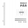 MPkovania FT - MADLO kód K00 Ø 35 mm UN pár Rozteč madla: 500 mm, Rozmer profilu madla: Ø 35 mm, Dĺžka: 700 mm