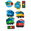 CUKROVÁ TLAČ jedlý obrázok na tortu Cukrová hmota Tayo the Little Bus SADA 8