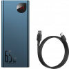Baseus Adaman Metal powerbanka 20000mAh PD QC 3.0 65W 2xUSB + USB-C + micro USB modrá PPIMDA-D03