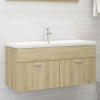 vidaXL Skrinka pod umývadlo, dub sonoma 100x38,5x46cm kompozitné drevo - Hnedá - 15163-156791