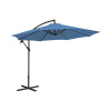 Uniprodo Bočný slnečník - modrý - guľatý - Ø 300 cm - naklápací UNI UMBRELLA R300BL N