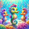 CUKROVÁ TLAČ Opłatek na Tort Cukrová hmota Morské koníky Seahorses + MENO