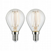 Paulmann PAULMANN LED kvapka Filament E14 230V 2x250lm 2x2,7W 2700K priehľadná 28857