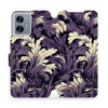 Flipové pouzdro Mobiwear - Motorola Moto G54 5G / Moto G54 5G Power Edition - VA46S Fialové rostliny (Knížkové flip pouzdro, obal, kryt na mobil Motorola Moto G54 5G / Moto G54 5G Power Edition - VA46