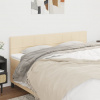 vidaXL Čelá postele 2 ks krémový 80x5x78/88 cm látka - Krémová - 114325-193097