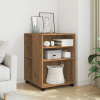 vidaXL Príručný stolík a kolieska dub artisan 55x60x78cm kompoz. drevo - Hnedá - 161771-57103