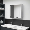 zahrada-XL LED kúpeľňová zrkadlová skrinka betónovo-sivá 62x14x60 cm 326518