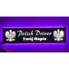 LED tabuľa Polish Driver nad posteľou s vaším nápisom RGB TIR LKW
