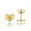 MINET Elegantné zlaté náušnice v tvare srdca Au 585/1000 0,95 g JMG0231WGE01