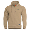 Mikina PHAETON ZIP s kapucňou TAN BROWN veľ.XS