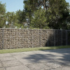 Gabiónový kôš s vekom, 550 x 100 x 100 cm, galvanizované železo