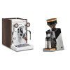 Biepi Sara PID, white/wood + Eureka Mignon Single Dose PRO, Chrome & Oak