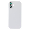 Batériový kryt + sklíčko kamery s rámom + magnetický krúžok + kovová platňa iPhone 16 Plus biela farba - OEM