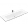Villeroy & Boch Subway 3.0 Umývadlo, 130x47 cm, bez prepadu, otvor na batériu, CeramicPlus, Stone White 4A70D2RW