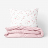 Goldea bavlnené posteľné obliečky duo - kvitnúce sakury s púdrovo ružovou 140 x 200 a 70 x 90 cm