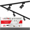 Koľajnicové osvetlenie lišta 2m + 4x reflektor GU10 ČIERNA strieborná LED Lampa