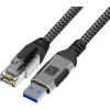 Techly Síťový kabel USB-A na Gigabit Ethernet RJ45 1 m
