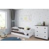 BabyBeds Detská posteľ s úložným priestorom CLASSIC Farebné prevedenie: Orech, Velikost postele: 160x80 cm, Úložný priestor k posteli: Áno, s úložným priestorom