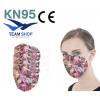 TEAM Respirátor KN95 - Kvety 10ks