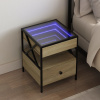 Nočný Stolík S Nekonečnými Led 40X40X51 Cm