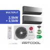 Multisplit LG AC09BK + LG AC12BK Artcool UV NANO