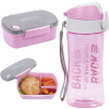 Desiatový box+fľaša na vodu Backup BPA Free RUŽOVÝ