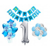 Balóny na párty - Birthday set za rok 1 modré narodeniny (Balóny na párty - Birthday set za rok 1 modré narodeniny)