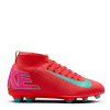 Nike Mercurial Superfly 10 Junior Firm Ground Football Boots Red/Green 2 (34)