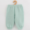Dojčenské mušelínové nohavice New Baby Feeling šalviová - 80 (9-12m)