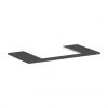 Hansgrohe Xelu Q - Doska pod umývadlo 98x55 cm, výrez uprostred, matná sivá 54110910