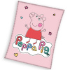 Carbotex Detská deka Prasiatko Peppa Veselá Pepina 110x140 cm