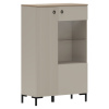 Tempo Kondela Nízka vitrína, sivohnedá Taupe/dub silverjack, DOMCA 1D1W/140