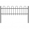 zahrada-XL Záhradný plot s oblúkovým zakončením, oceľ 1,8 m, čierny 144928