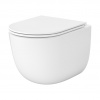 Cersanit Remo, závesná WC misa so sedadlom, vírivé splachovanie, biela lesklá, S4035-001