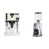 Rancilio Silvia PRO X, bílá + Eureka Atom Specialty 75, chrome