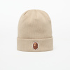A BATHING APE One Point Ape Head Knit Cap Beige Universal Universal