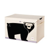 3 SPROUTS Truhla na hračky 3 Sprouts Bear Black