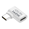 AppleMix USB-C žena/USB-C muž - 40Gb / 140W - lomený - biely