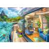 RAVENSBURGER Puzzle Ubytovanie na tropickom ostrove 1000 dielikov