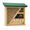 Hmyzí hotel z prírodného dreva – 22 × 20 × 7 cm, viacúrovňový