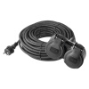 Emos Prodlužovací kabel spojka 10m 2Z 3x 1,5mm, guma, IP44 černý