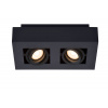 Lucide 09119/11/30 Stropné svietidlo XIRAX LED GU10, 2x5W, 2200K, 320lm, IP20, čierna