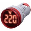 Signálka s voltmetrom AD16-22DSV červená LED 60-500Vac 29mm /22mm-otvor/ veľké segmenty (R056B)