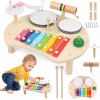 Drevená sada hudobných nástrojov pre deti, 18 ks, 3+